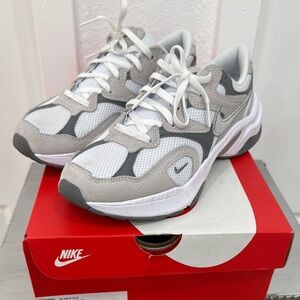 Nike Gray and White Sneakers